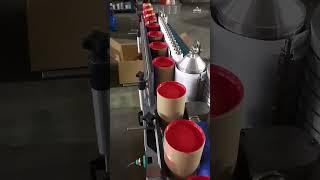 Canned Paper Tubes Paste Labeling Machine Paper Composite Cans Cold Glue Labeler #industrialmachine