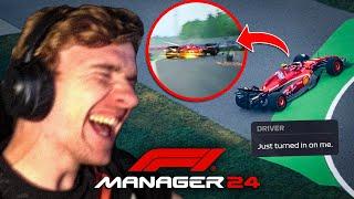 THE FUNNIEST CRASH I'VE EVER SEEN ON F1 MANAGER - F1 Manager 2024 Career #28