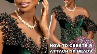 HOW TO CREATE 3D BEADS AND ATTACH THEM | WIREWORK & BEADING TUTORIAL FOR BEGINNERS AND EXPERTS