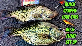 BLACK CRAPPIE LOVE THIS JIG AND FLOAT SET UP- Spring time with floats