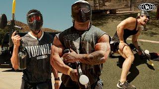 Bodybuilders Try Paintball