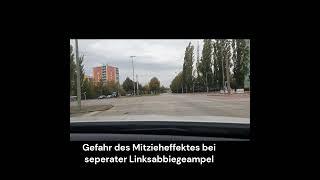 Linksabbiegepfeil und beinahe bei rot gefahren