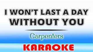 I Won't Last A Day Without You KARAOKE