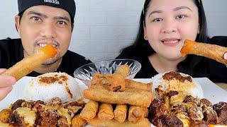 KALDERETANG BAKA + DYNAMITE | FILIPINO FOOD | MUKBANG PHILIPPINES