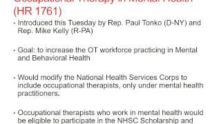 Occupational Therapy in Mental Health - AOTA's Hill Day