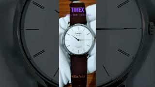 TIMEX SAPPHIRE CRYSTAL TWEG17400 #timex #sapphirecrystal #leatherstrap #silverdial