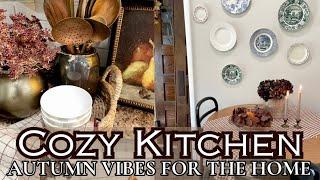 COZY KITCHEN DECORATE WITH ME 2024/FALL KITCHEN DECORATING IDEAS/FALL DECOR STAPLES IN THE KITCHEN