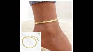 Gold Anklet#cavigliera in oro#bracelet de cheville en or#For you#