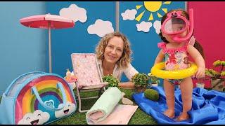 Baby Born Puppen Video für Kinder - Nicole und Baby Born Marie am See. Spielspaß mit Nicole