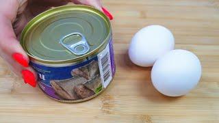 Canned fish and eggs! This breakfast recipe was invented by a genius. Live and learn