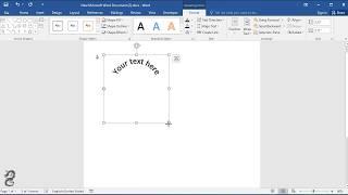 How to create half circle  shape text in word