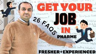 Fresher in the pharma industry | 26 interview questions with answers