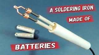  How to make a soldering iron from... finger batteries? It's easy! 