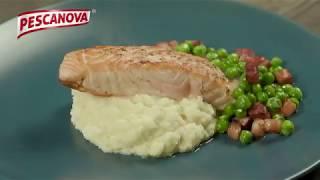 Salmão com Puré de Aipo e Ervilhas by Chef Miguel Mesquita