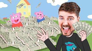 Mr Beast gives Freddy & Peppa a gift | Peppa Piggggggg Funny Animation