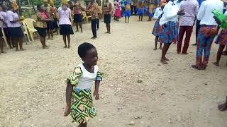 African's indigenous style of dancing to the Glory of God displayed by a 3yr girl