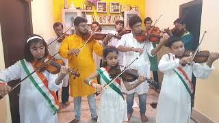 Jana Gana Mana|National Anthem|77th IndianIndependence Day|Mainak&his beloved Musical family members