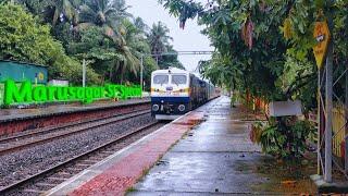 Rare Scene!! Marusagar in Day Light crossing Punkunnam | Sandeep Railways |