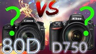 Canon eos 80D vs Nikon D750 Full Comparison Side by Side