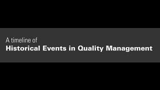 History of Quality Management