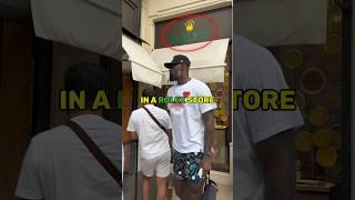 LeBron in a rolex store with AP watch