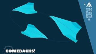 How to make an EASY Paper airplane that flies back like a BOOMERANG 》 Reverser