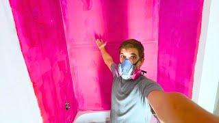 Were going pink for the bathroom! Well Kind of...