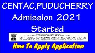 CENTAC Pondicherry Admission Started |How To Apply Centac Application| CENTAC Admission For BVSc&AH