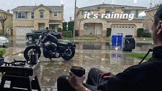 Working on my Harley in 2024 .... It's Raining