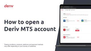 How to open a Deriv MT5 account