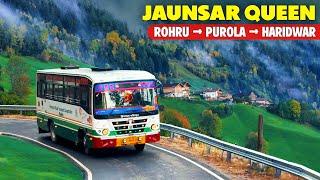 ROHRU TO HARIDWAR via Hanol & Purola | HRTC Bus Journey through Jaunsar-Bawar | Himbus