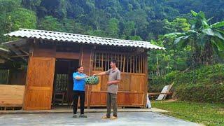 Finishing wooden kitchen walls and doors - Happy when Kong visits and gives special gift