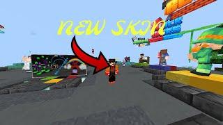 Minecraft Mcpe Cubecraft Skywars Solo My New Skin || 