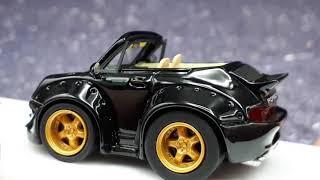 Tooned Porsche 911 993 RWB convertible by VIP Scale Models resin model car review q cute egg