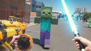 Minecraft In Real Life with Mods | Nerf, Mario, LEGO & More