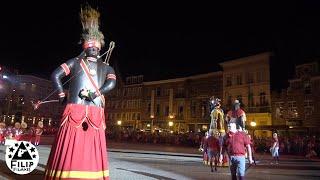 De volledige apotheose van Katuit op de grote  markt  van Dendermonde (  op 29 Augustus 2024