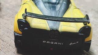 Real Cinematic Miniature supercars • The italian sports car pagani huayra yellow cars HD