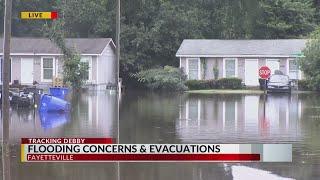 Fayetteville neighborhoods evacuated due to rising water