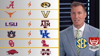 ESPN "Breaking Down" SEC Showdowns on Saturday: LSU vs. Texas A&M; Alabama vs. Missouri and more...