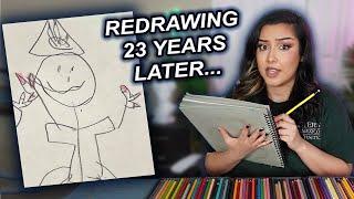 I Redrew My FIRST Drawing 23 Years Later *see my progress*