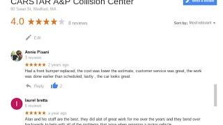 A & P Collision Ctr Medford  AutoBody Medford MaIncredible 5 Star Review by Jessica Morgan