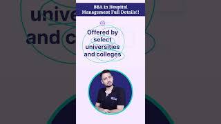 BBA in Hospital Management Full Details!#shorts