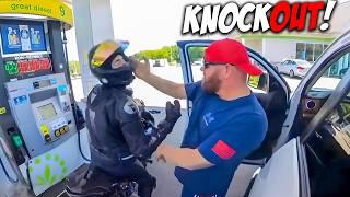 ANGRY DRIVER HITS BIKER AND REGRETS | EPIC & CRAZY MOTORCYCLE MOMENTS 2024 #55