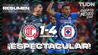 Resumen y goles | Toluca 1-4 Cruz Azul | Grita México C22 - J6 | TUDN