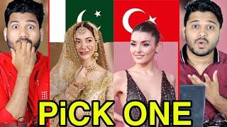 Turkish vs Pakistani Actresses Pick One Challenge