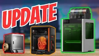 3D Printer Update: Elegoo Centauri Carbon, Prusa Core One, Creality Ender-5 MAX, and Bambu Lab H2D