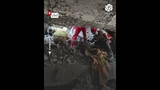 شاهد..  دمار هائل في أحد المباني جنوب طهران جراء القصف الإسرائيلي