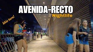 AVENIDA-RECTO NIGHT WALKING TOUR street scenes in [4k]