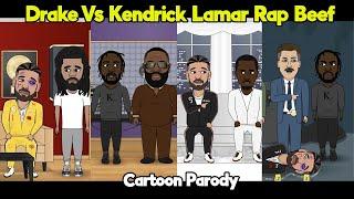 Drake Vs Kendrick Lamar Rap Beef Cartoon Parody