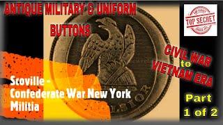 Antique Vintage Military Buttons Collection Civil War to Vietnam Eras @The Velvet Lounge Life